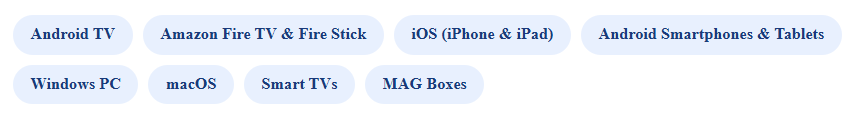 what are the devices and platforms that are compatible with iptv