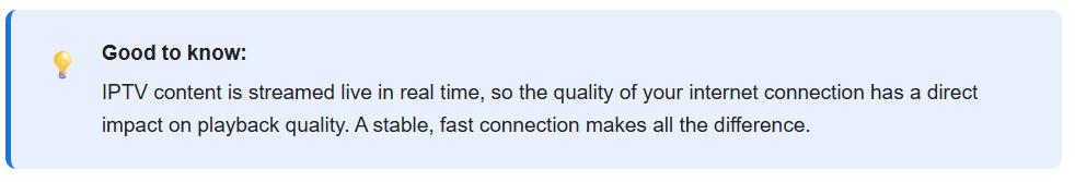 how do i set up iptv good to know how to set up connection for best results
