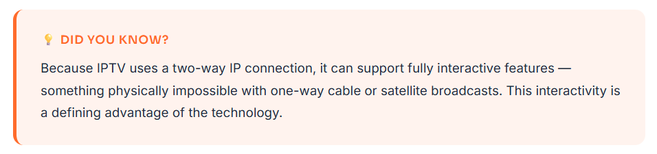 fact about how iptv supports interactive features